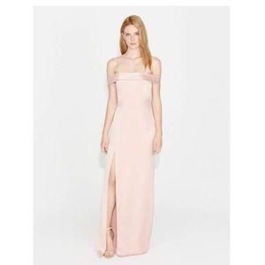 Halston Heritage Satin Blush Gown